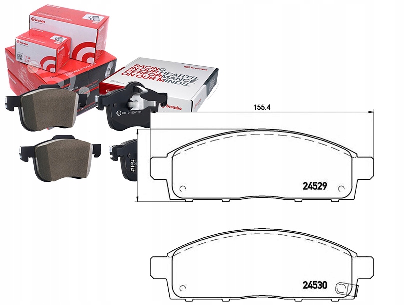 Sada Brzdových Destiček Brembo 4605A198 4605A2