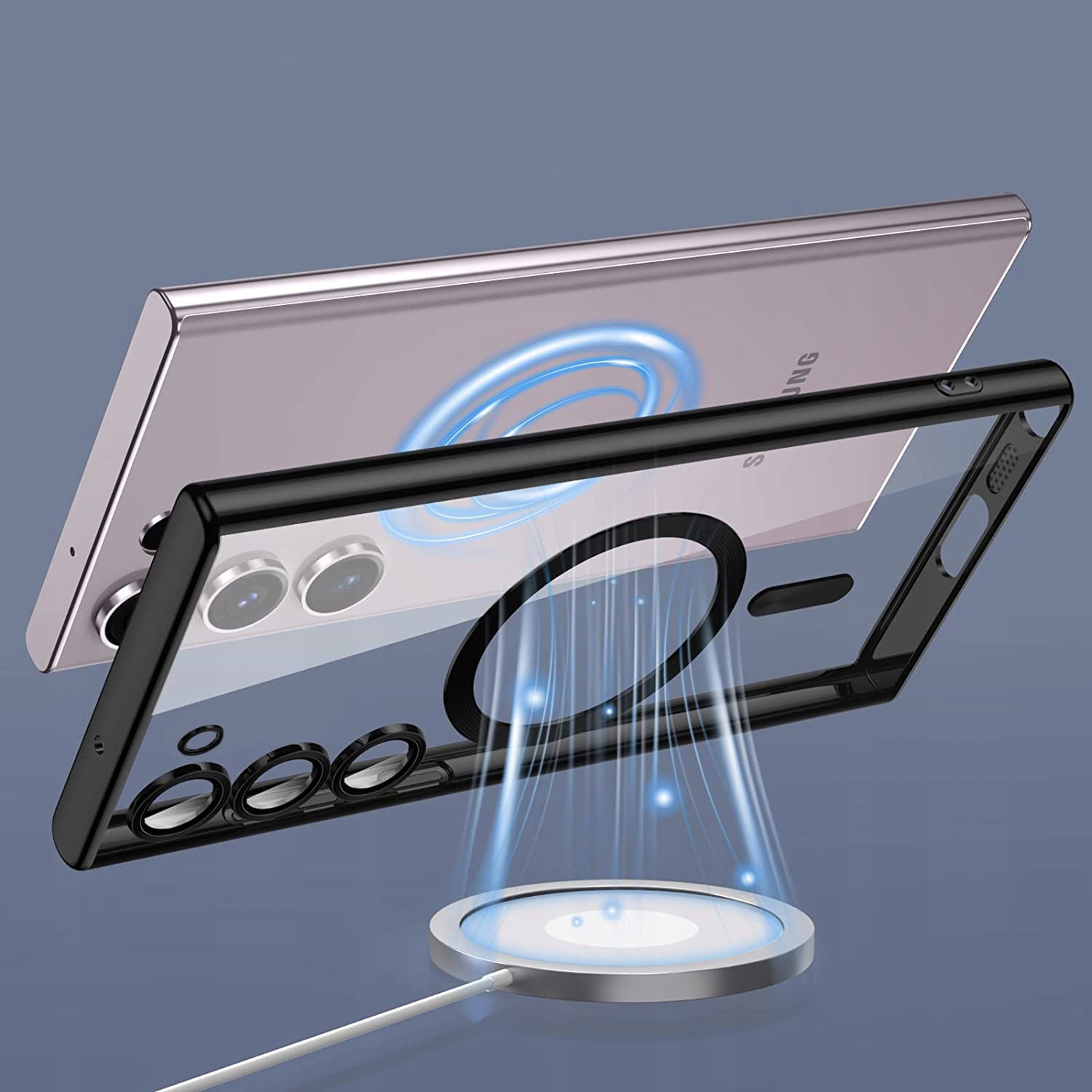 ETUI MAGNETYCZNE DO MAGSAFE DO SAMSUNG S21 FE 5G +SZKŁO Dedykowany model SAMSUNG S21 FE