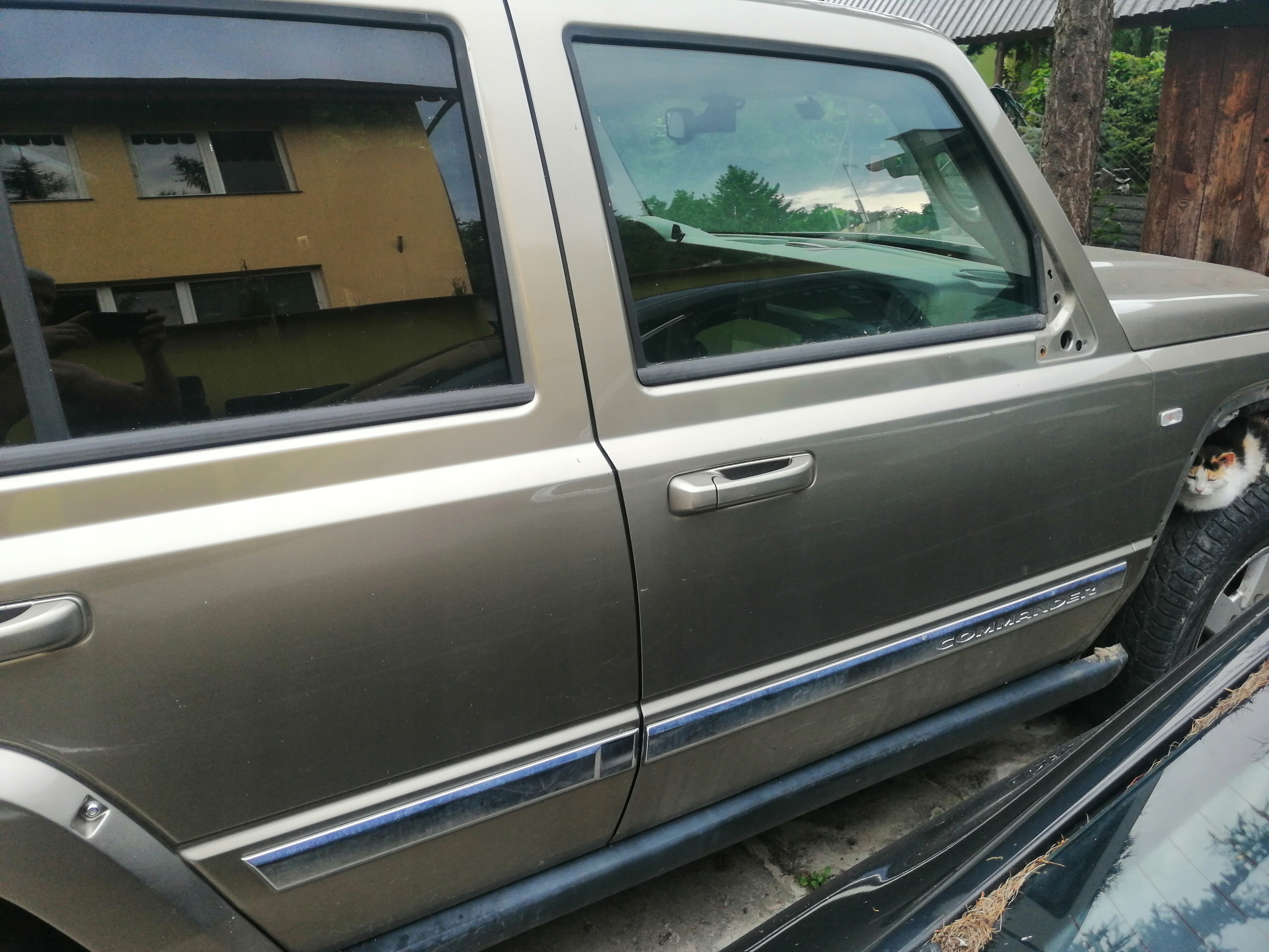 moulding door front front right CHROM JEEP COMMANDER XK BDB!!