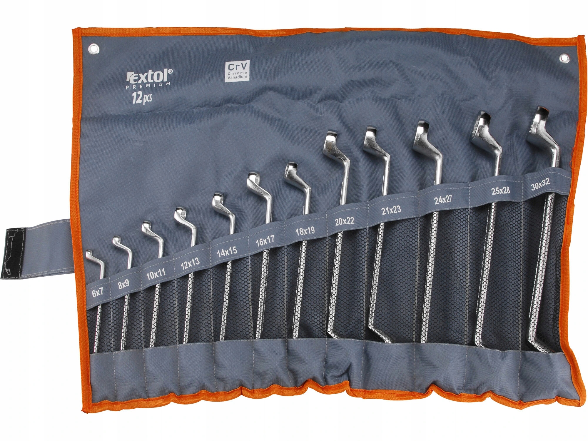 Kľúče očkové vyhnuté Cr-V, 12-dielna sada, 6-32mm