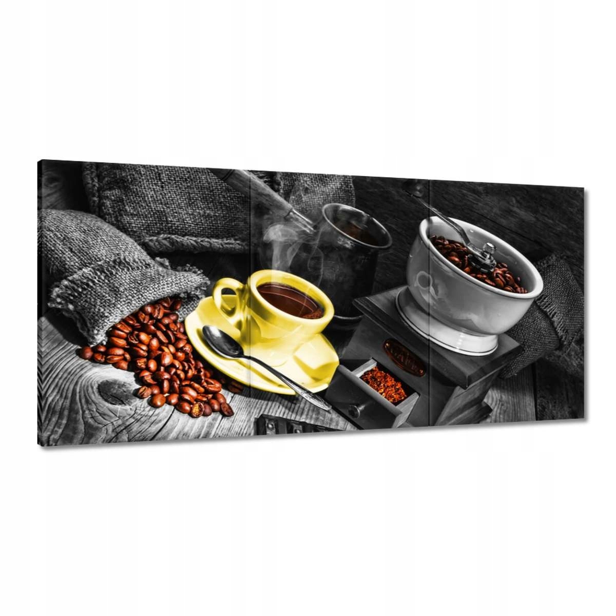 Obrazy 180x90 Žltá šálka kávy