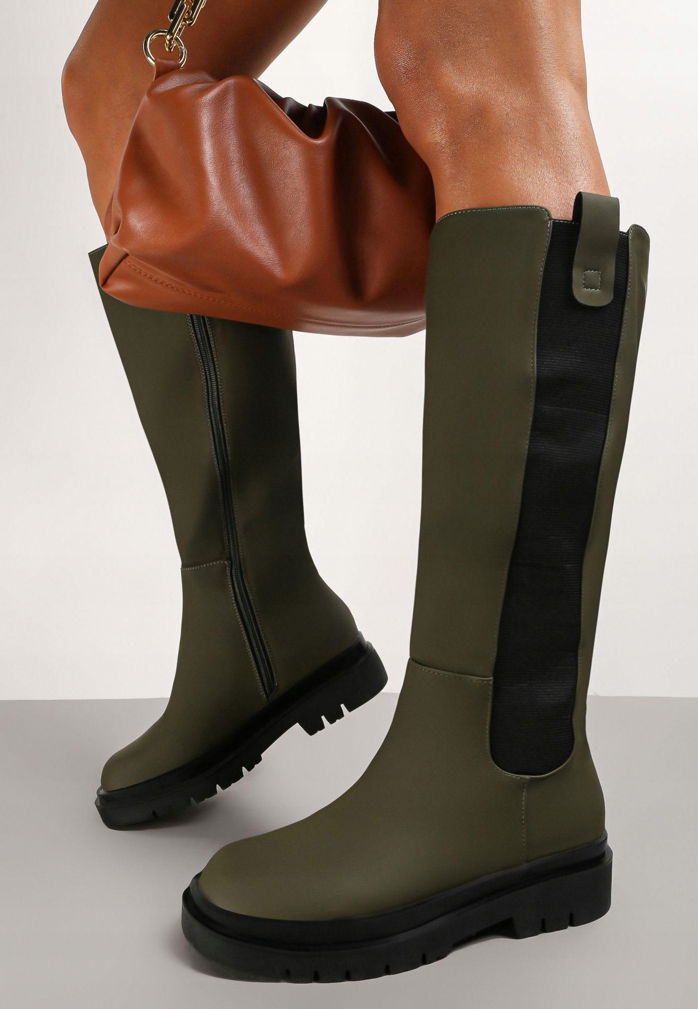 Renee Khaki Kozaki damskie 37 Ekoskóra