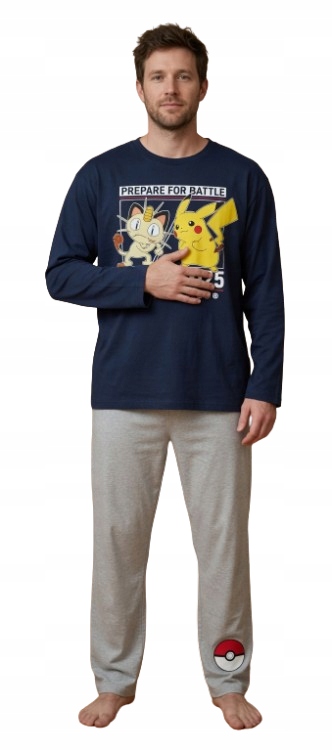 Pánské Pyžamo Pokémon Pokeball Vtipné Pyžamo Pikachu Vs Meowth S