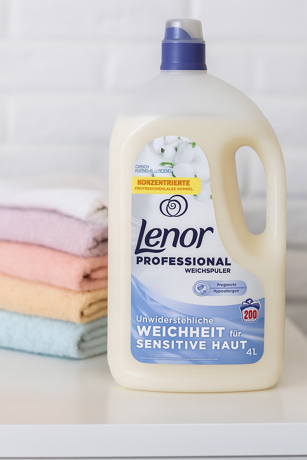 Lenor Professional Sensitiv květ bavlny tekutá aviváž 4 l 200 p De