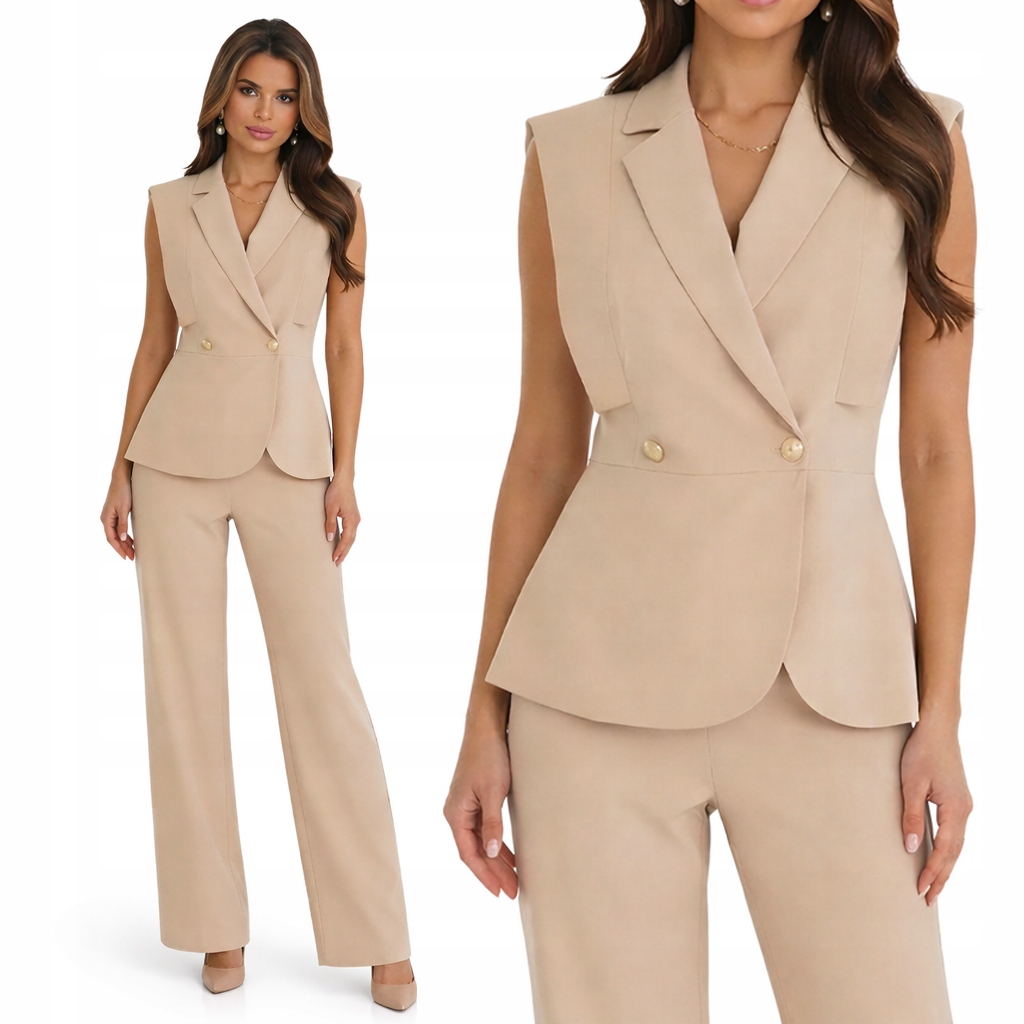 komplet z taliowaną kamizelką garnitur na komunię przyjęcie 42 XL