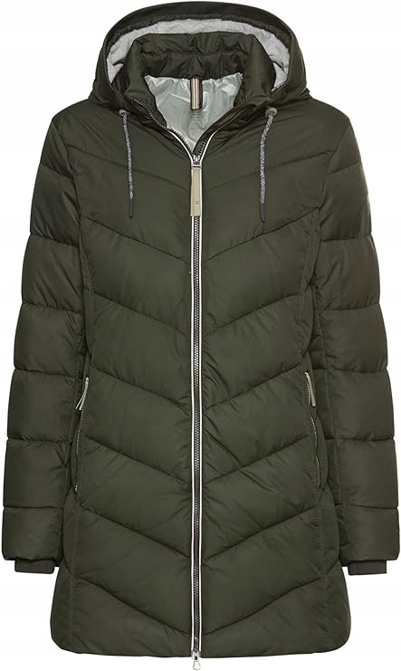 Camel Active Prošívaná Bunda S Kapucí Khaki Do Boků 36 Jqe