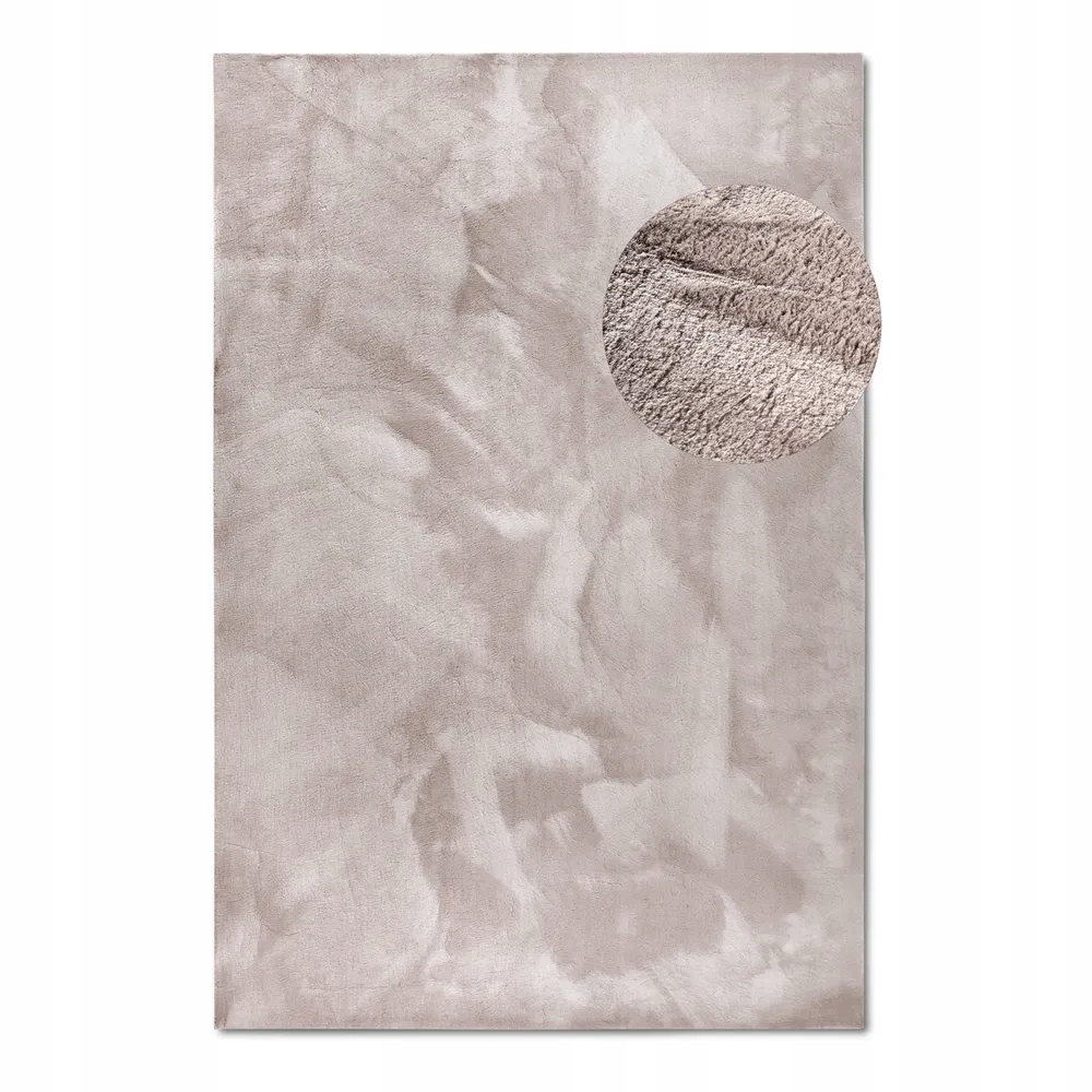 Plyšový koberec do obývačky 120 x 170 cm, mäkké svetlošedé štetiny