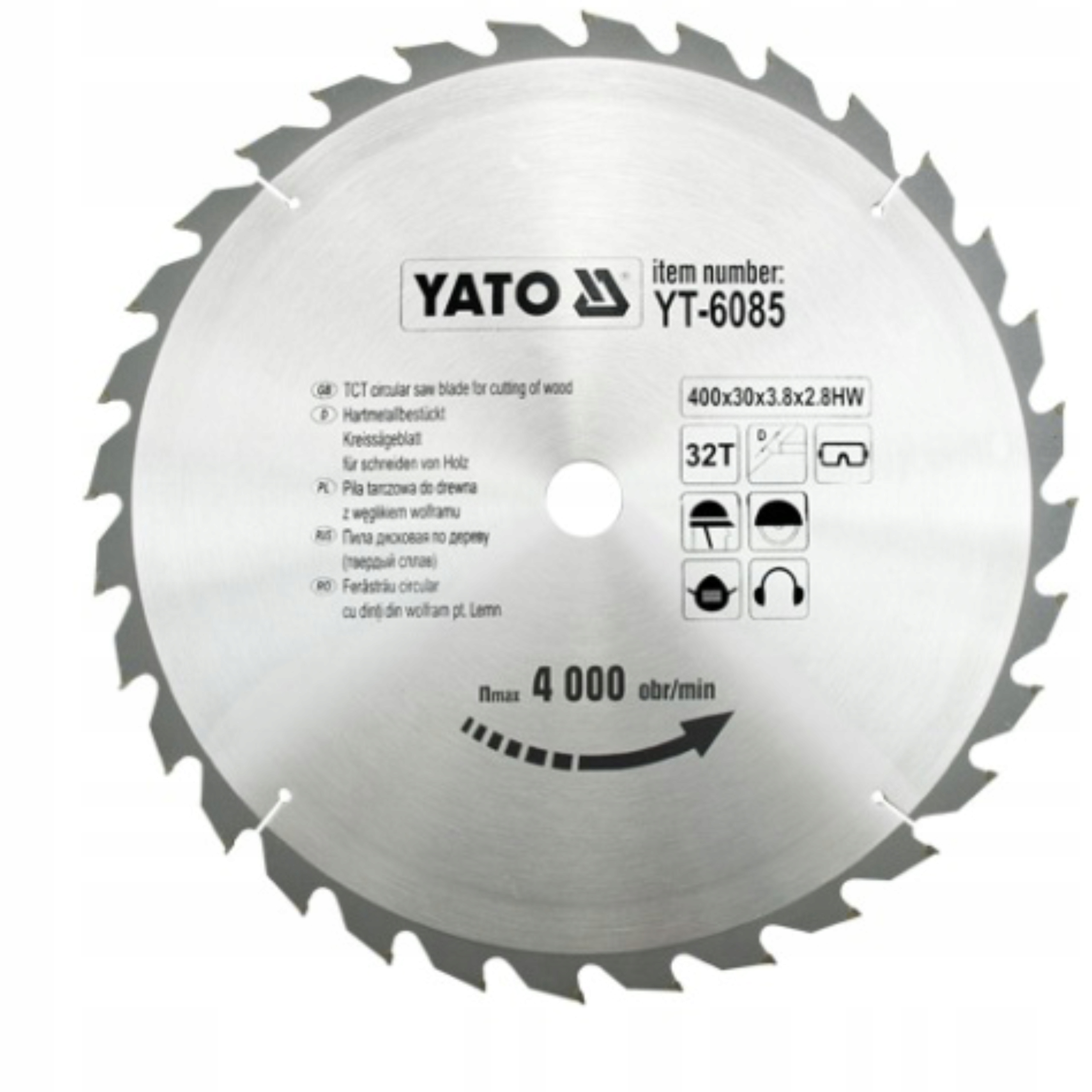 Pilový kotouč Yato Widiowa pro dřevo 400x30 mm 32 Řezací zuby pro pilu
