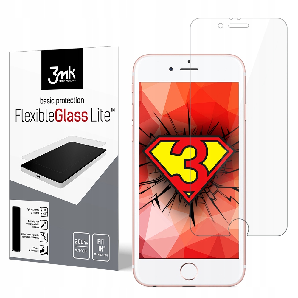 

Szkło Hybrydowe 3mk na ekran Przód Apple iPhone 6