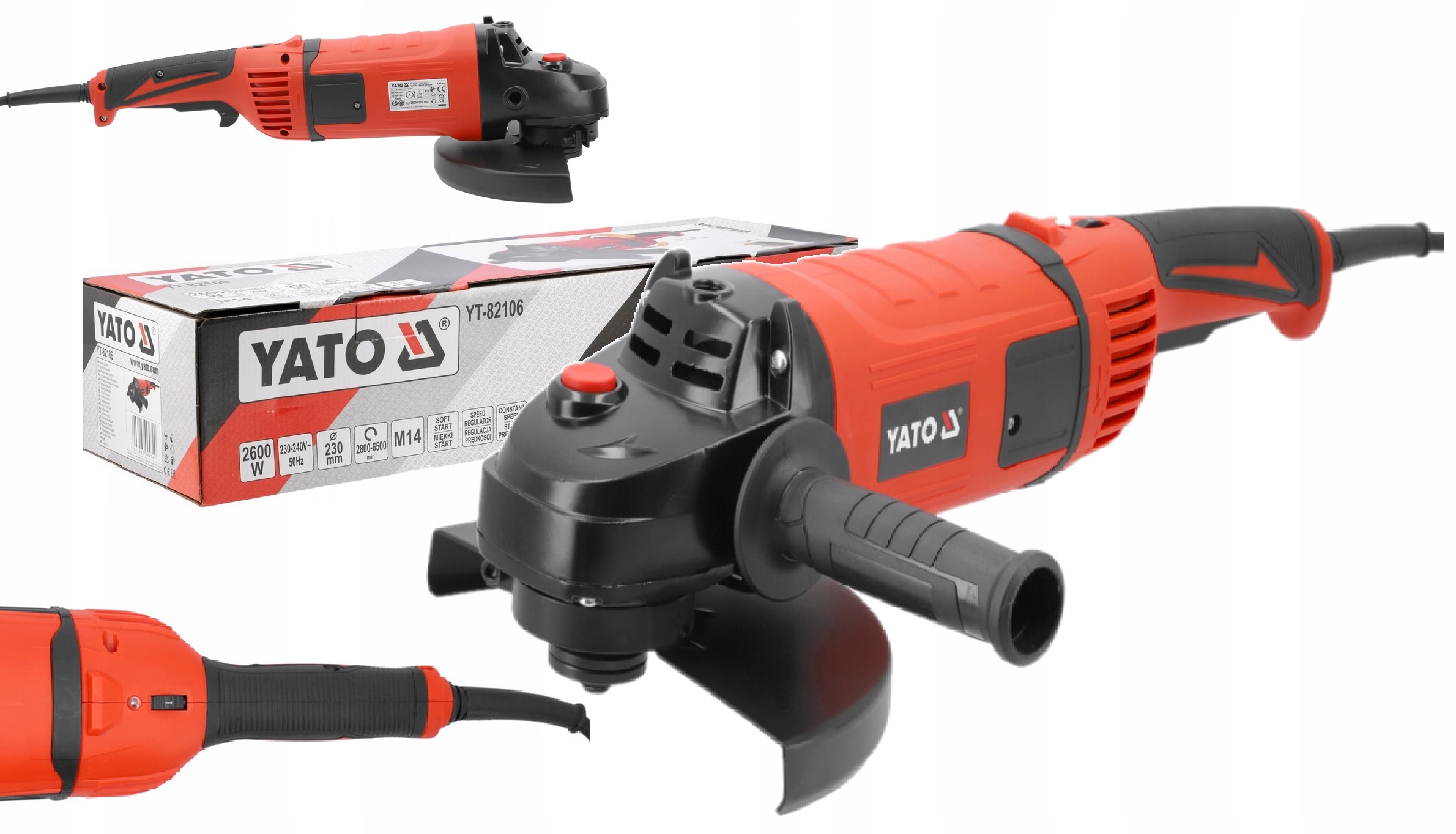 Úhlová Bruska Bruska S Regulací Otáček 230 MM 2600 W Yato YT-82106