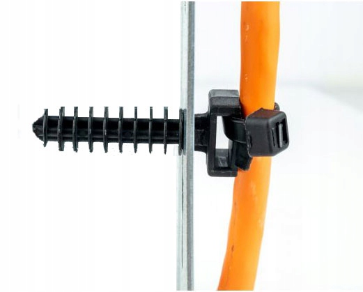 KOŁKI MONTAŻOWE DO OPASEK Ø6 - czarny, 100szt Marka Index