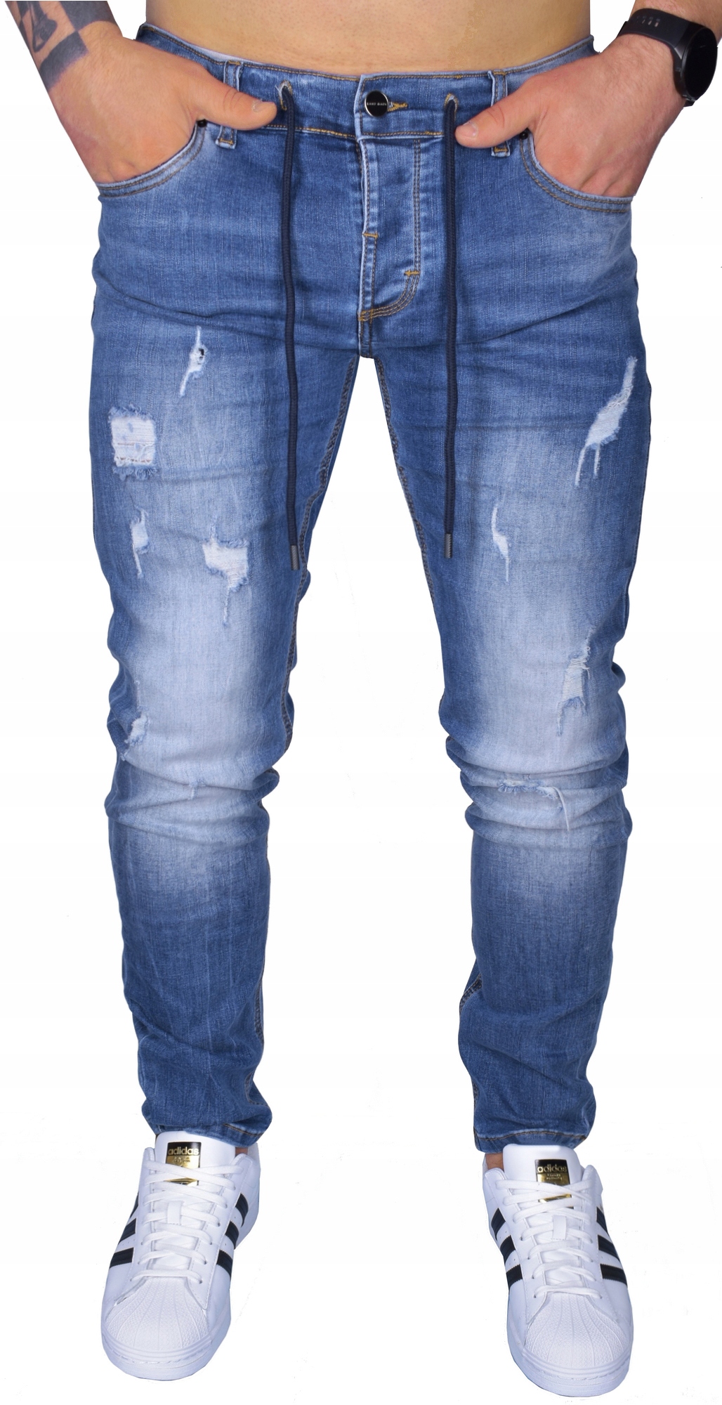 SPODNIE MĘSKIE JEANSOWE ELASTYCZNE WYGODNE Marka inna