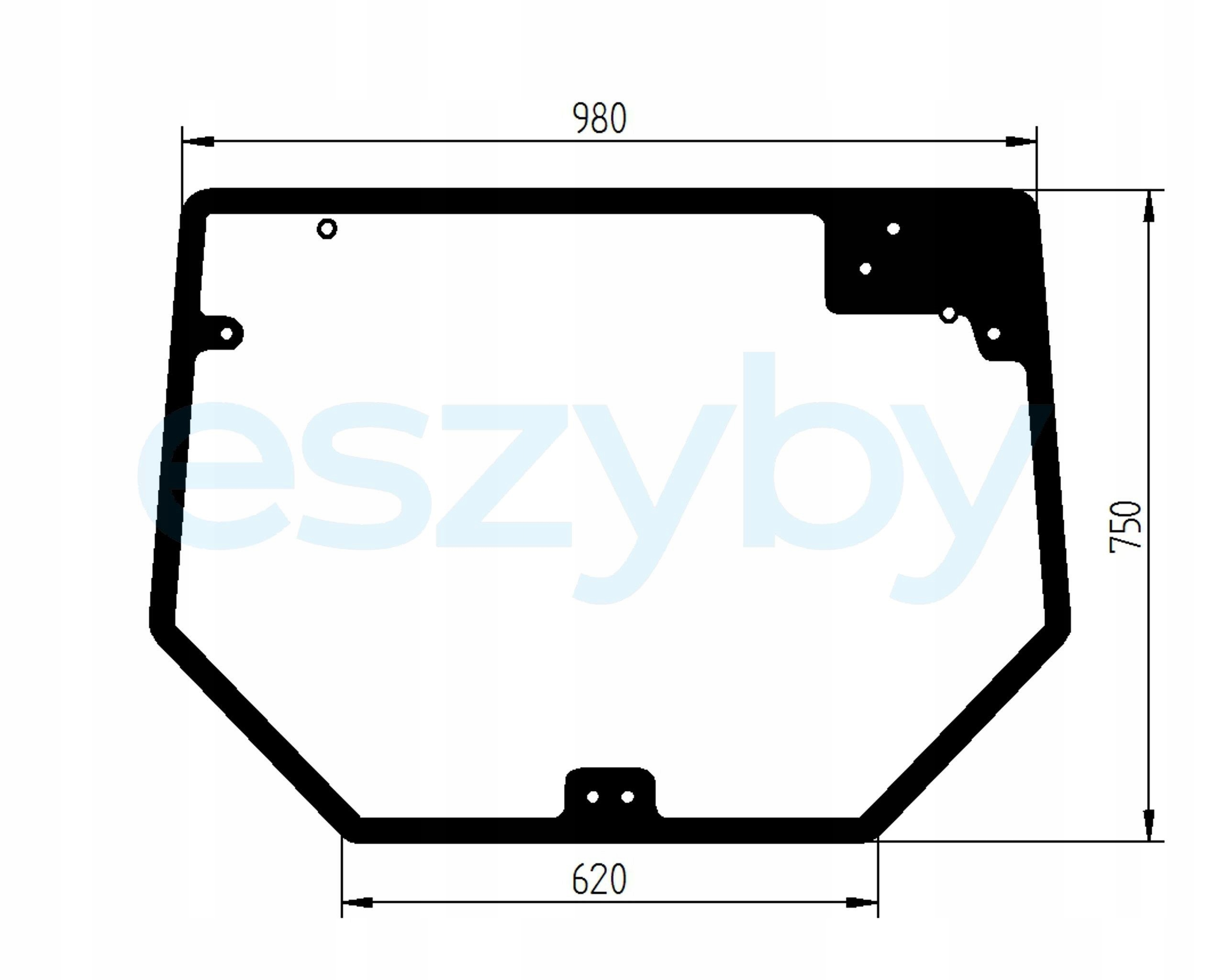 sklo Ursus C360 C380 C382 C392 C3102 C3110 zadní