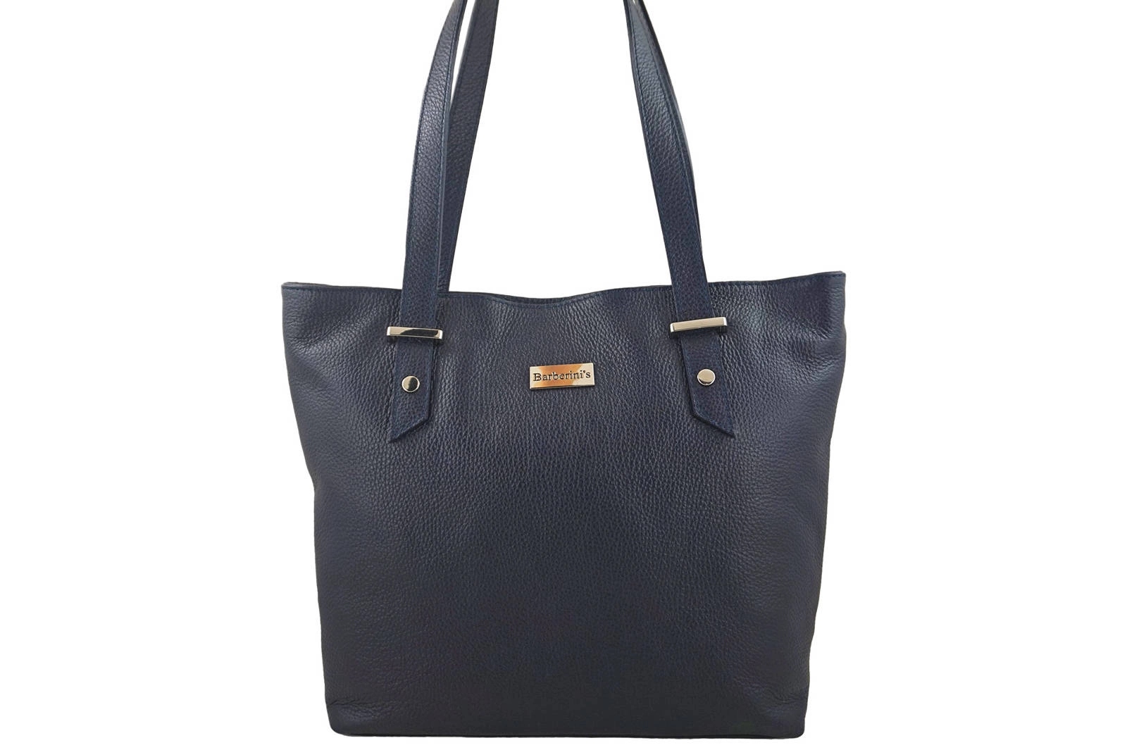 Velká dámská italská kožená kabelka A4 Shopper Bag modrá