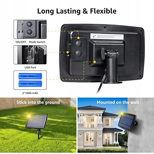 LE Solar Lampki Ogrodowe 7,62M 25 LED USB Ciepłe Światło — miniatura 6