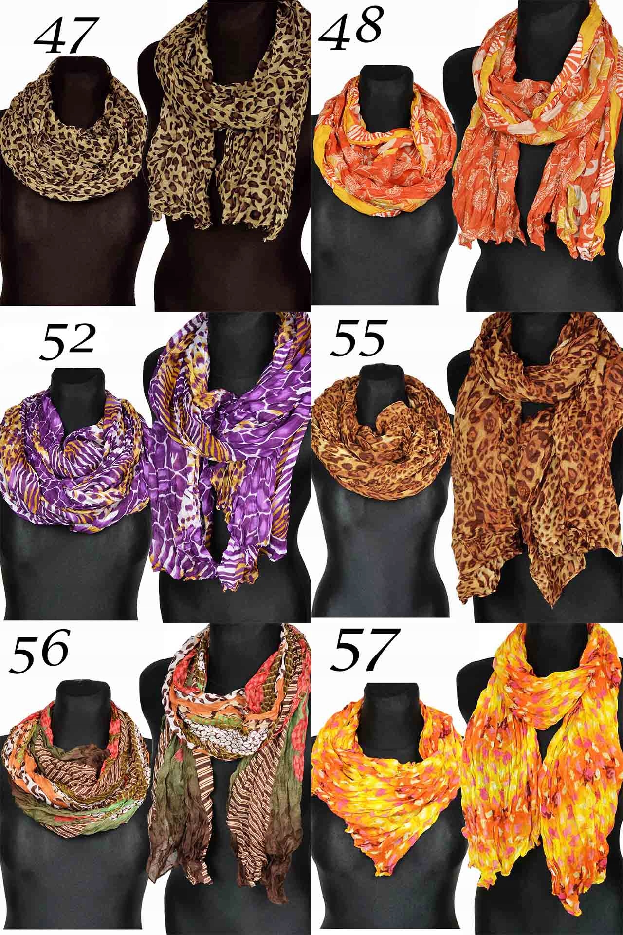 SZAL Modny SZALIK MARSZCZONY Chusta Elegancki Rodzaj szal