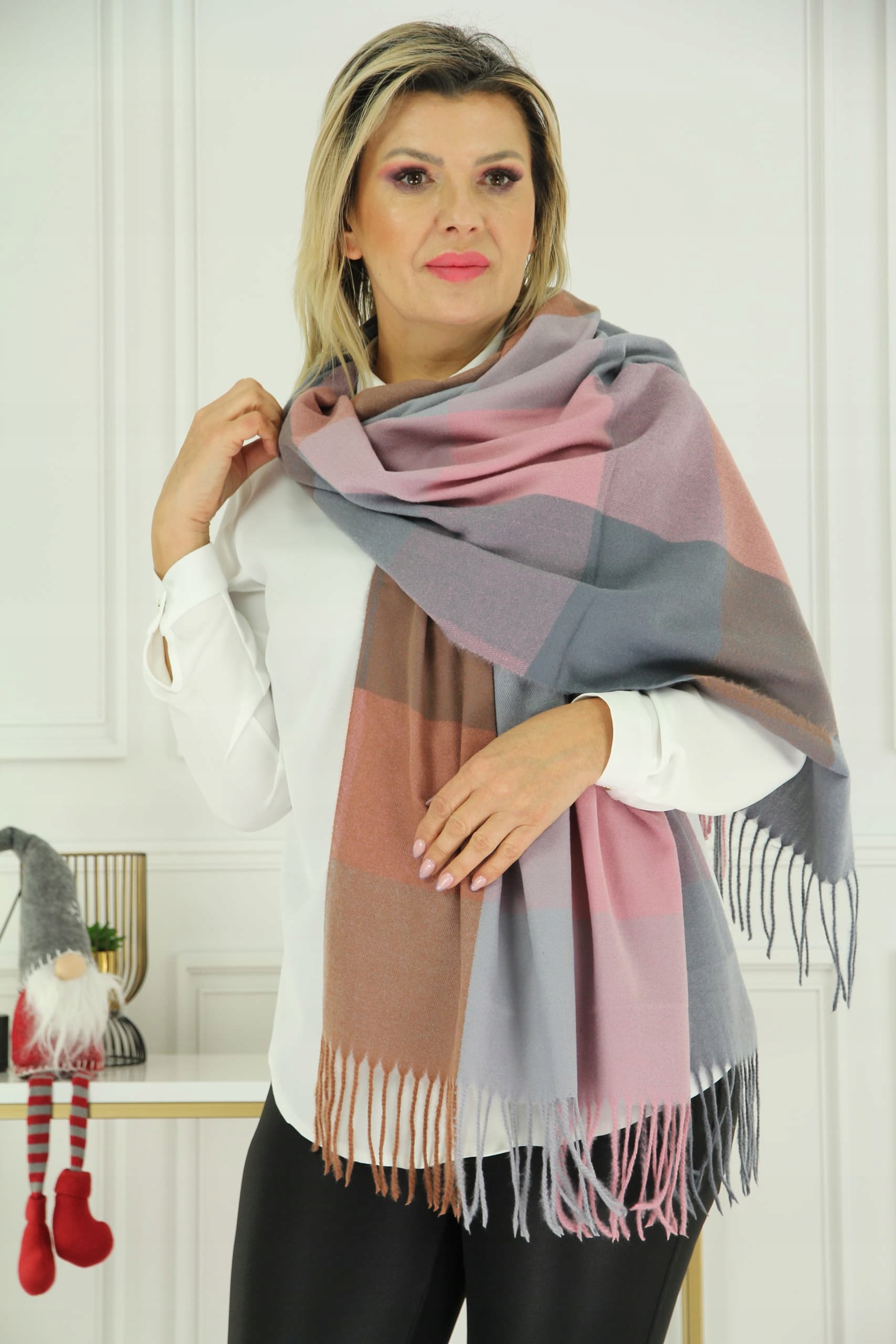 KASZMIROWY SZALIK PIĘKNY CIEPŁY SZAL Płeć kobieta