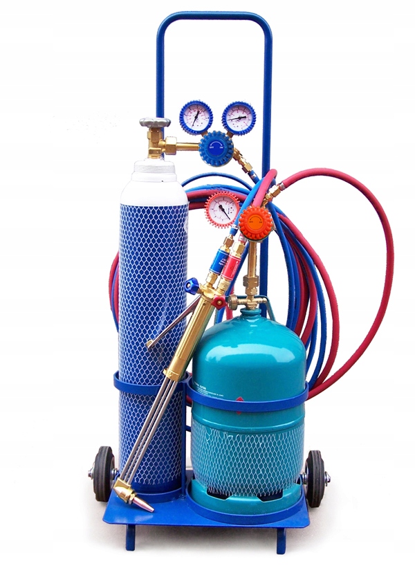 Palnik Do Podgrzewania I Cięcia Złomu 1M Propan Tlen Wózek Wąż Zestaw