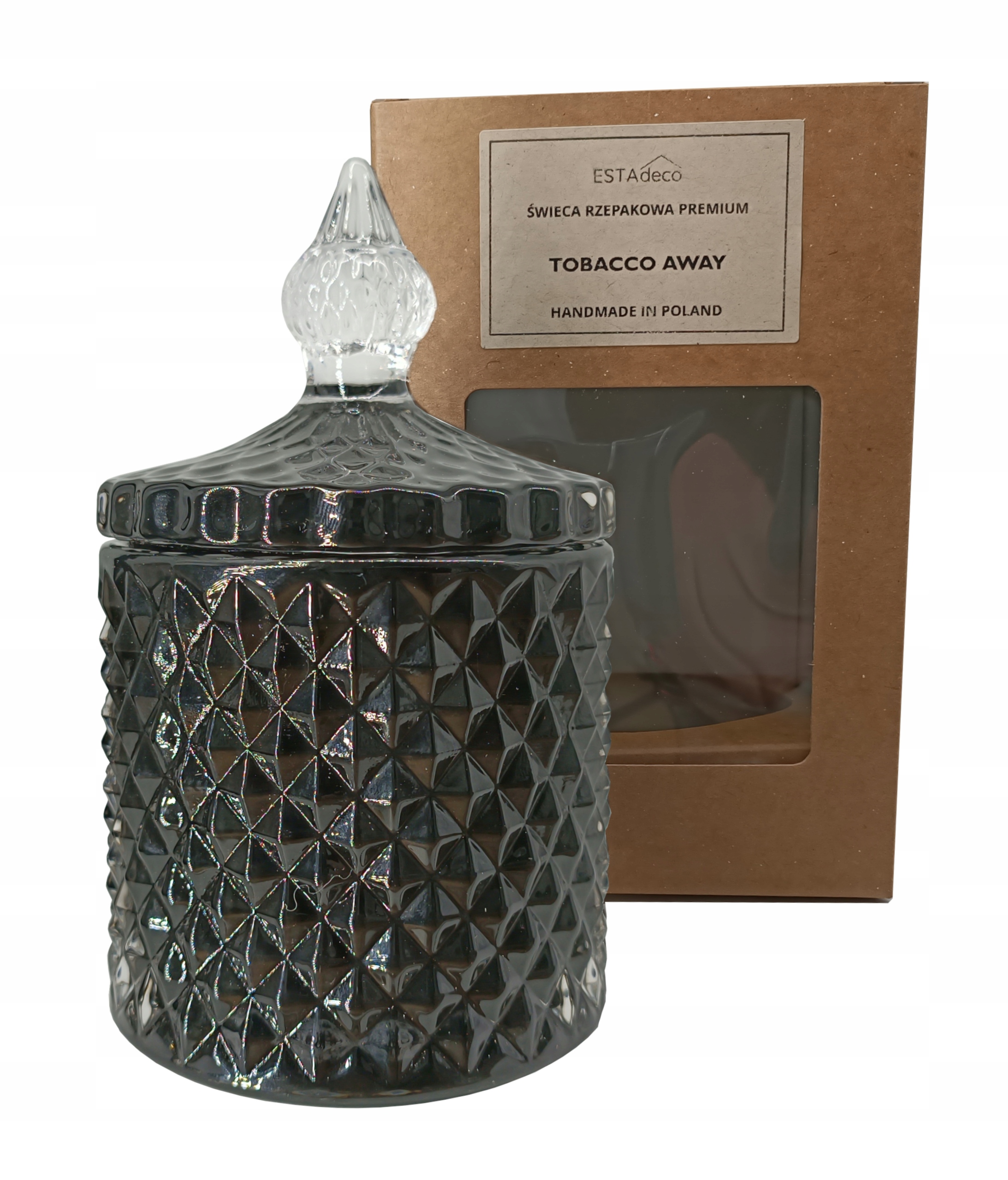 

Świeca Naturalna rzepak Knot Drewno 300ml Tobacco