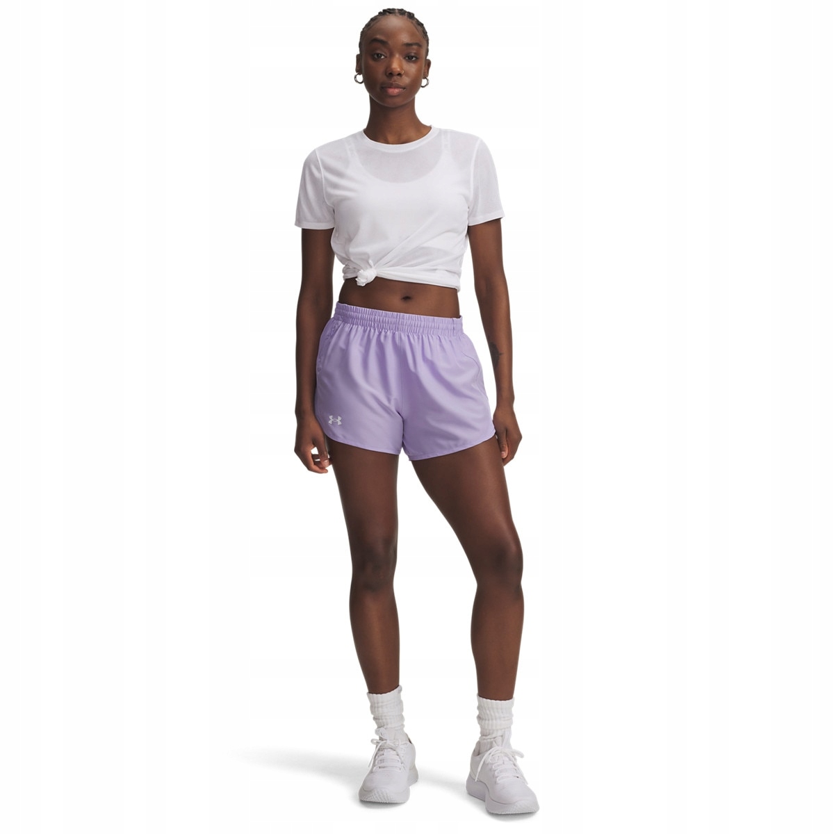 Damskie spodenki do biegania Under Armour Ua Fly By 3 Shorts fioletowe S