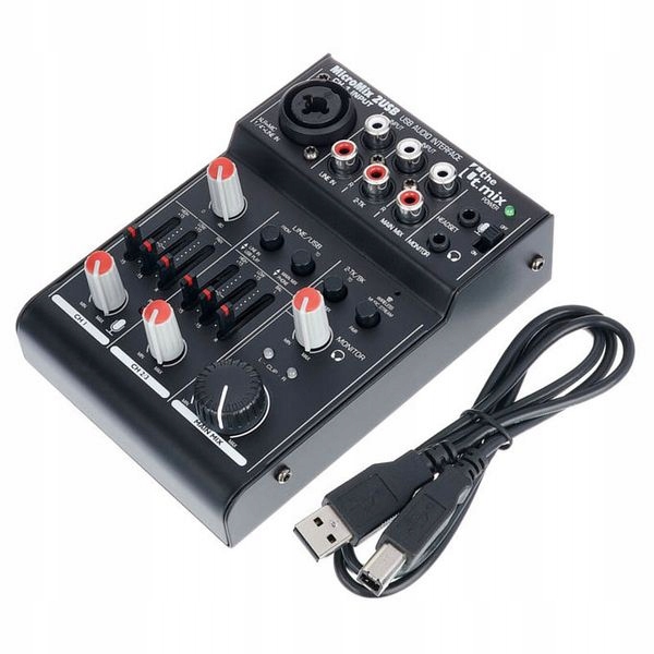 Usb audio mixážní pult Bluetooth the t.mix MicroMix 2 Rozhraní 5-kanálové Kompakt