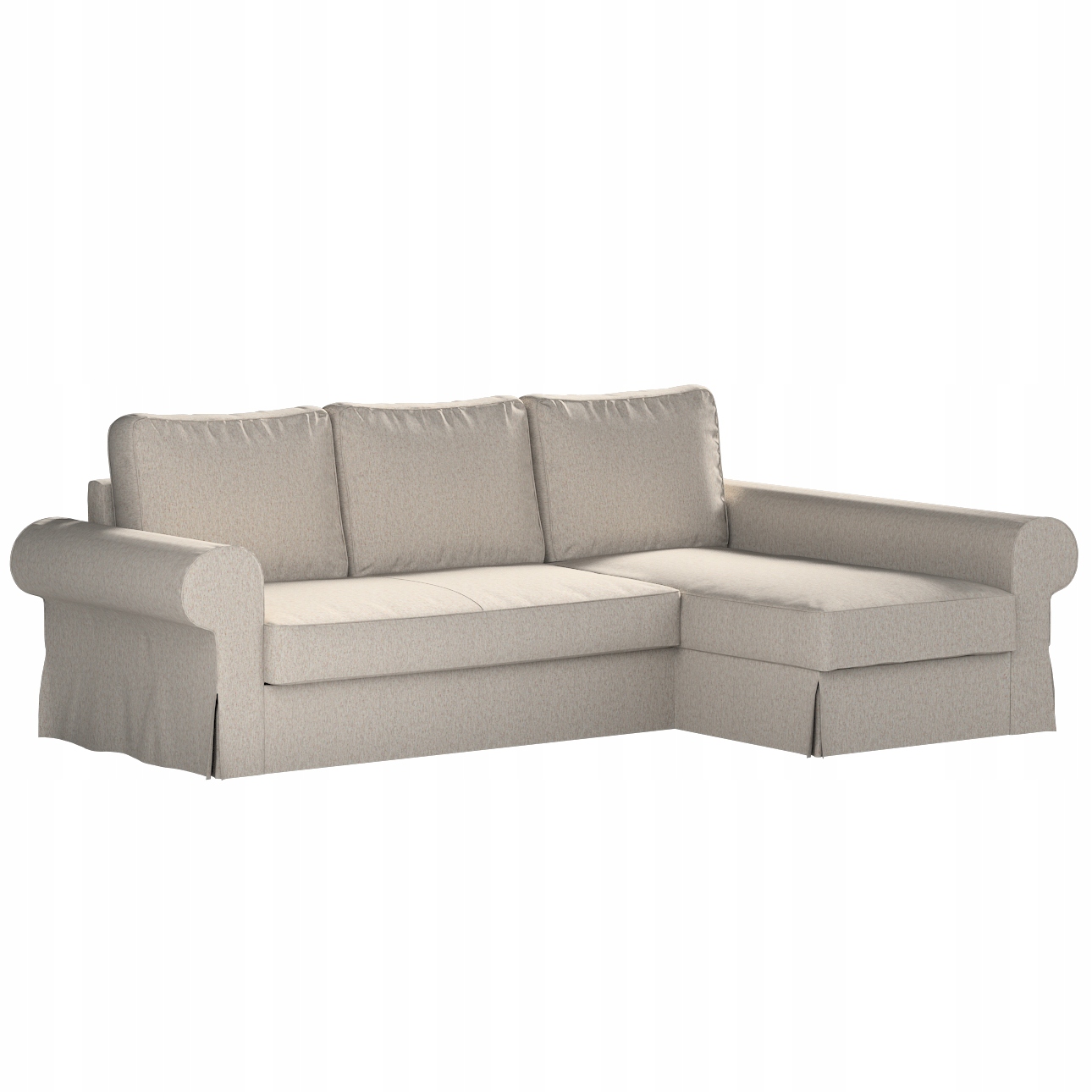 Dekoria potah na rozkládací pohovku Backabro s lehátkem Ikea, šedý