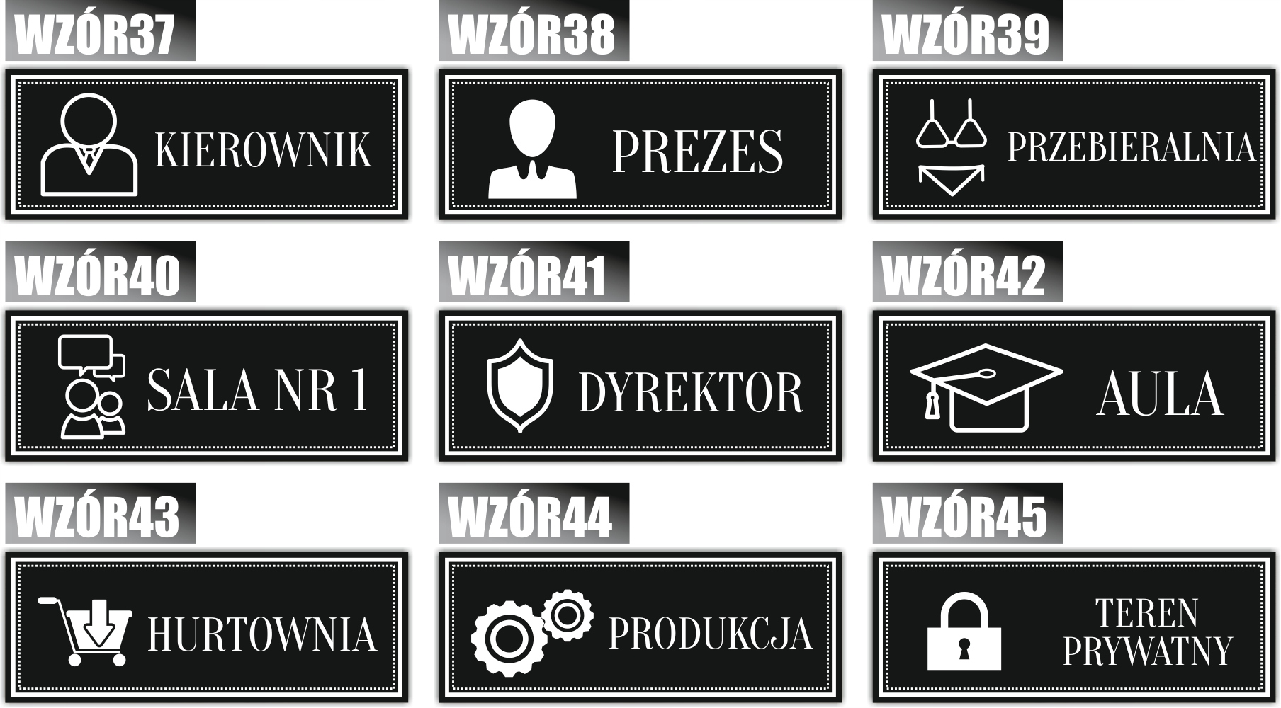 Tabliczka Grawer na Drzwi informacyjna STOŁÓWKA Materiał wykonania tworzywo sztuczne