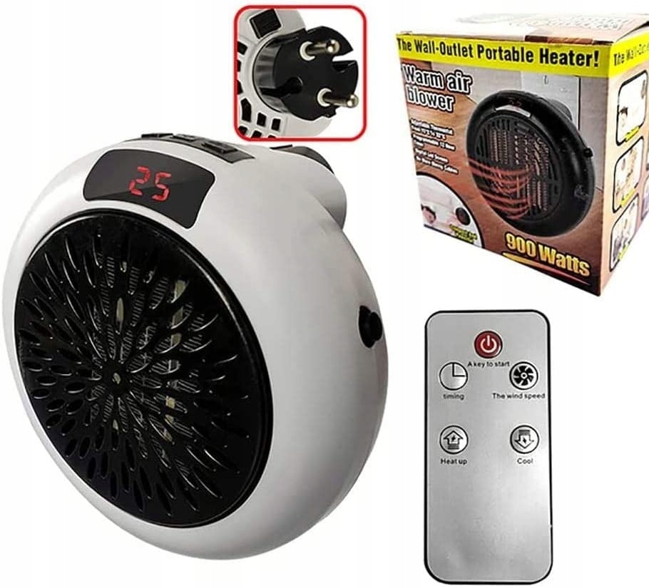 MINI GRZEJNIK ELEKTRYCZNY 1800W OGRZEWACZ + PILOT Model heater