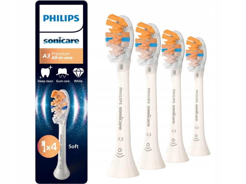 Oryginalne końcówki Philips Sonicare HX9094/87 Miękkie włókna 4 szt.