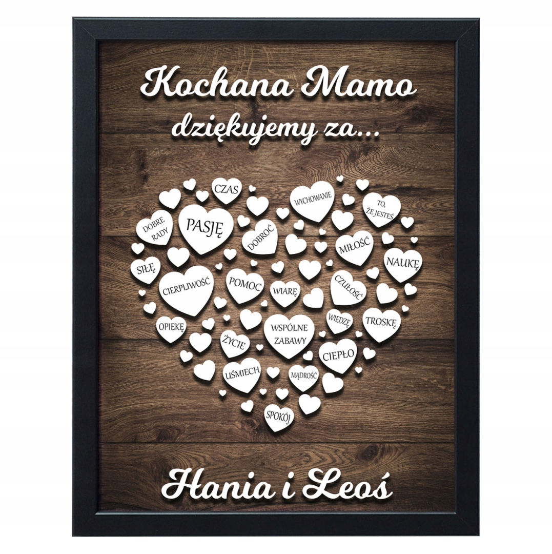 

Podziękowanie Na Dzień Mamy ramka XL 30x40