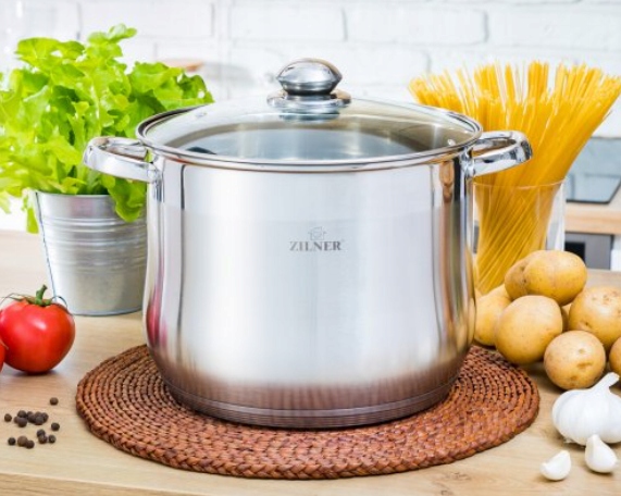 KOMPLET ZESTAW GARNKÓW GARNKI INDUKCJA - 7/ 9/11L Kolor srebrny