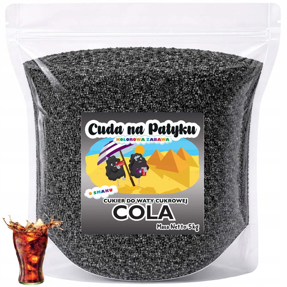 Kolorowy Cukier Do Waty Cukrowej do Maszyny Smakowy Cola 5 Kg