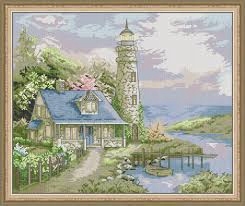 Křížková výšivka počítaná sada (kanva, mulina)