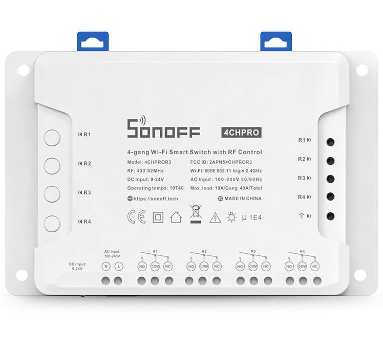 Sonoff 4CH Pro R3 Inteligentny Przekaźnik Włącznik Wifi Rf 4- Kanałowy