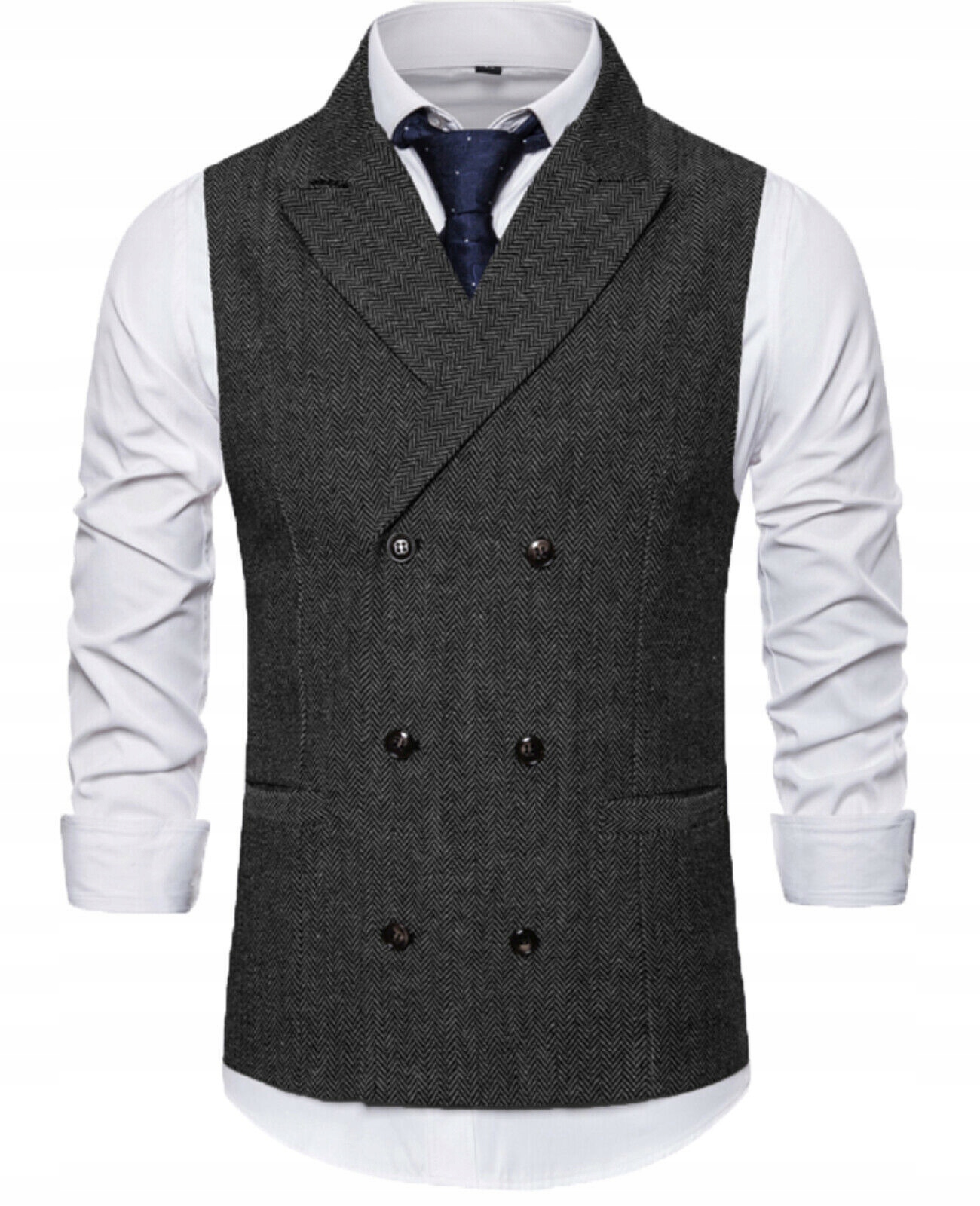 2023 New Spring Summer Men's Vest Tweed Tailored Kolor brązowy