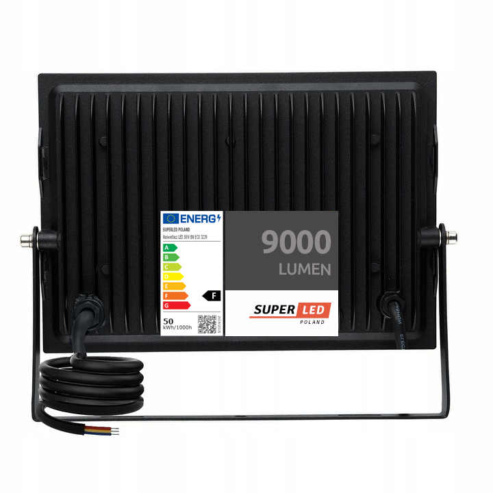 Halogen Naświetlacz Lampa LED 100W 9000 lm IP65 6000K Eco Line SuperLED Marka SuperLED