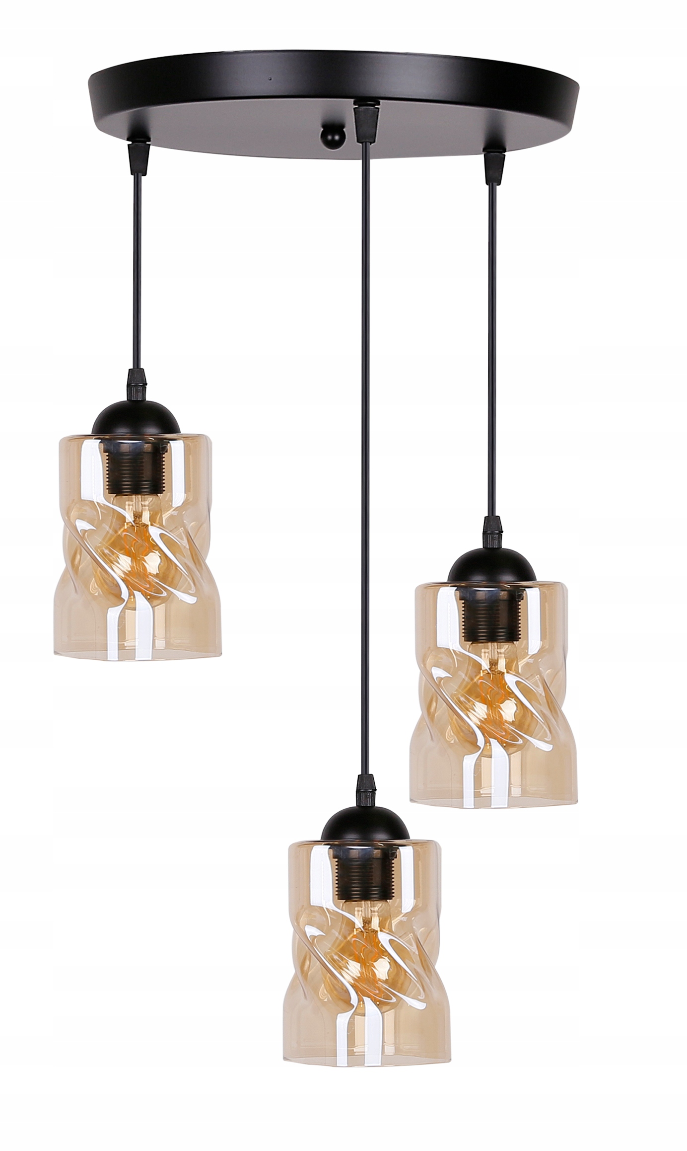 Závěsné osvětlení talíř černý 3X60W E27 Felis 33-00217 Candellux