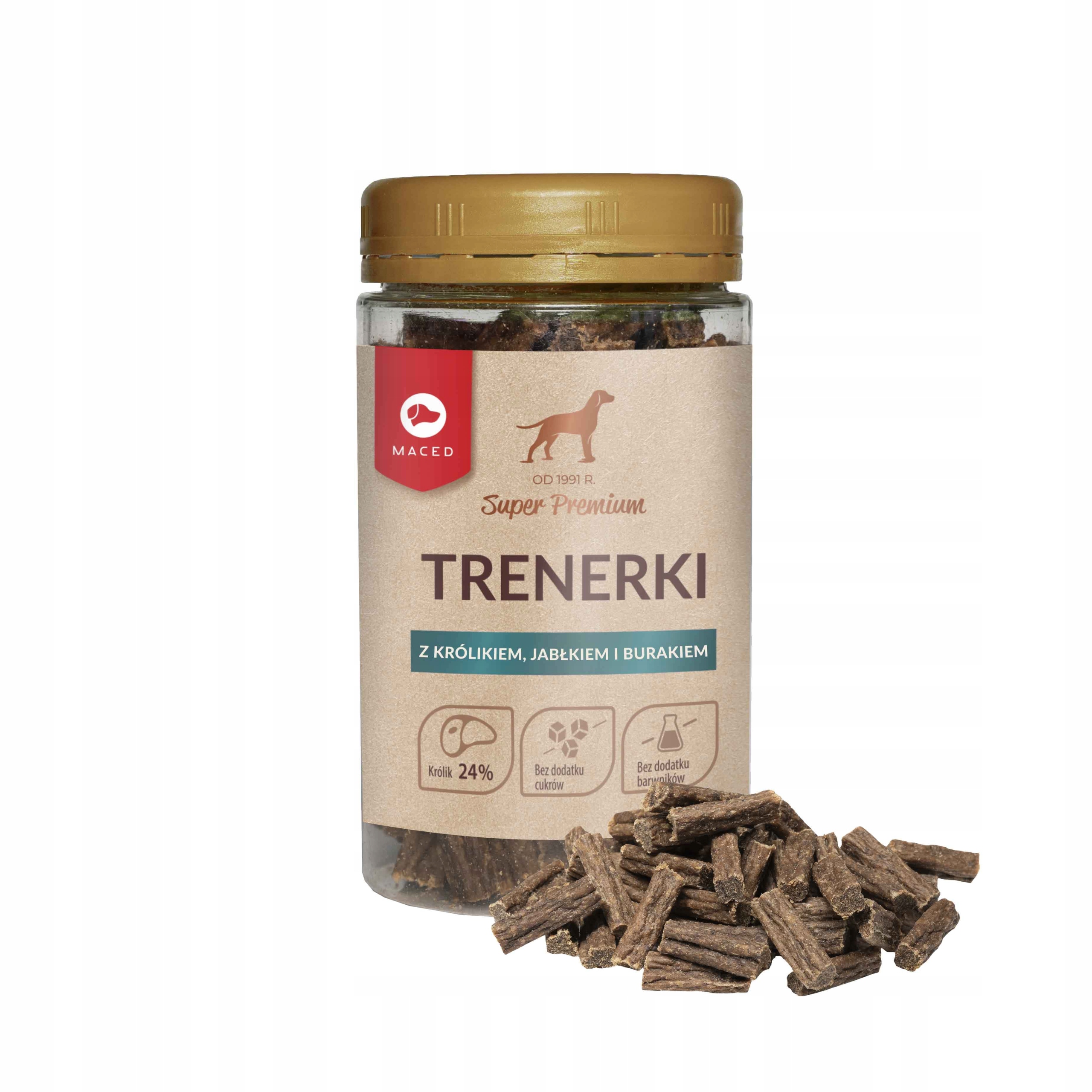 Levně Maced Zdravé Pochoutky Do Výcviku pro psa Trenérky Králík Jablko Červená Řepa 150G