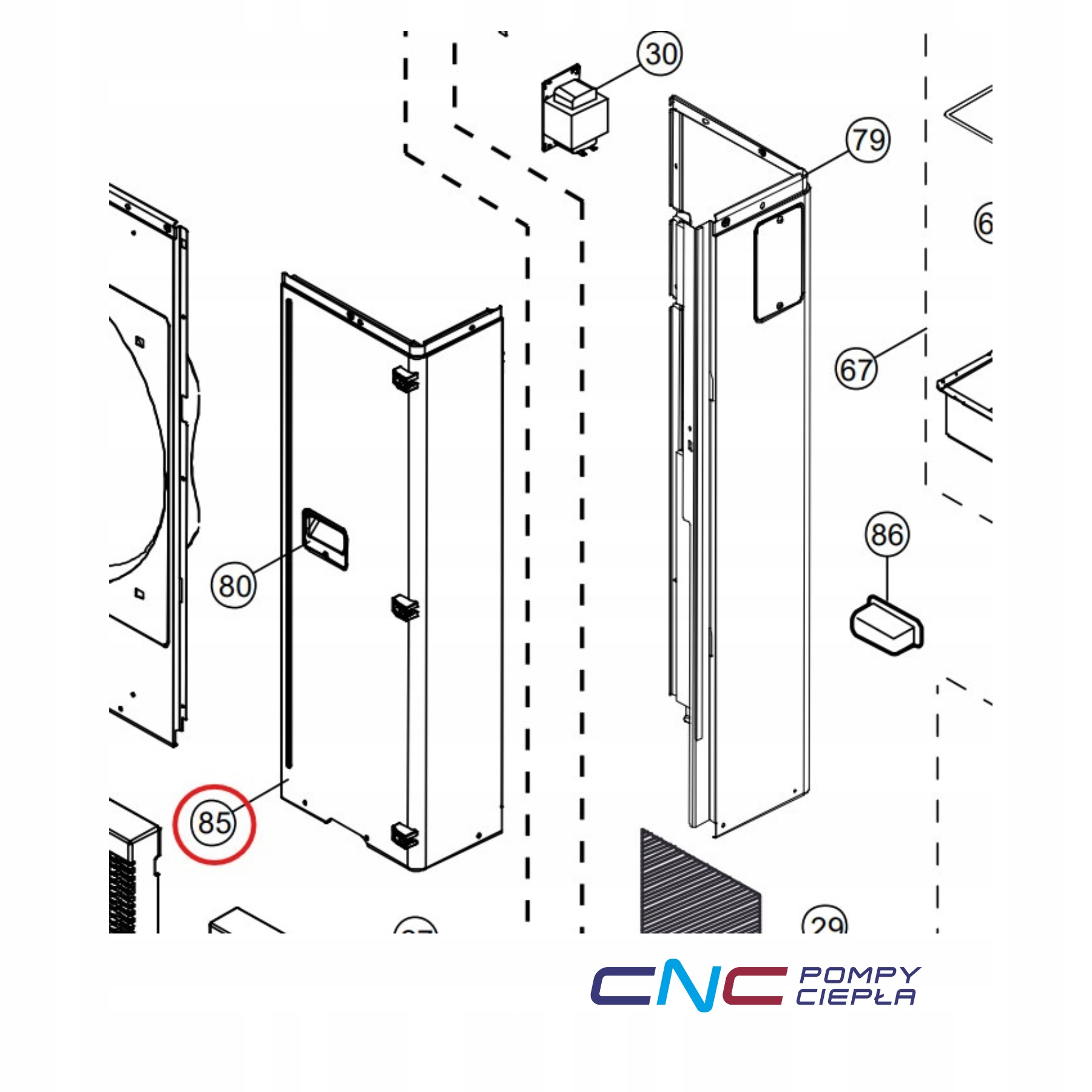 Panasonic ACXE06C04660 – przednia płyta obudowy do jednostki zewnętrznej