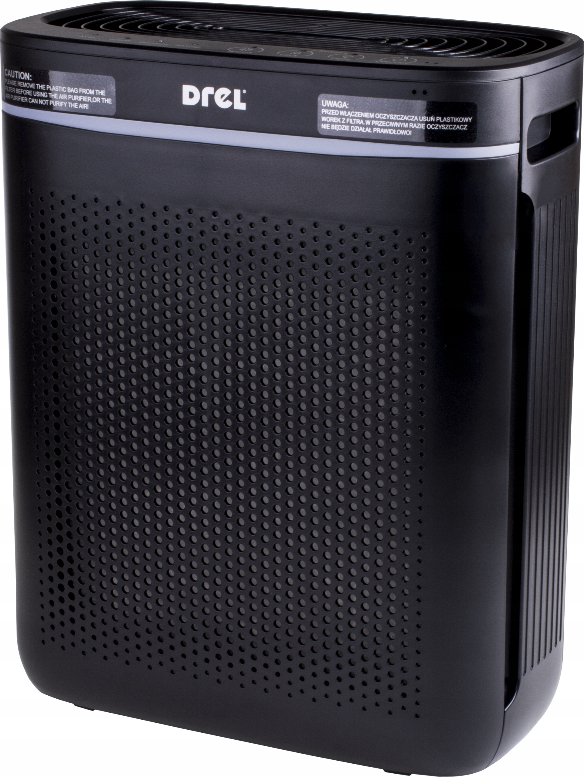 Oczyszczacz powietrza 200m³/h filtr do domu biura czarny Drel