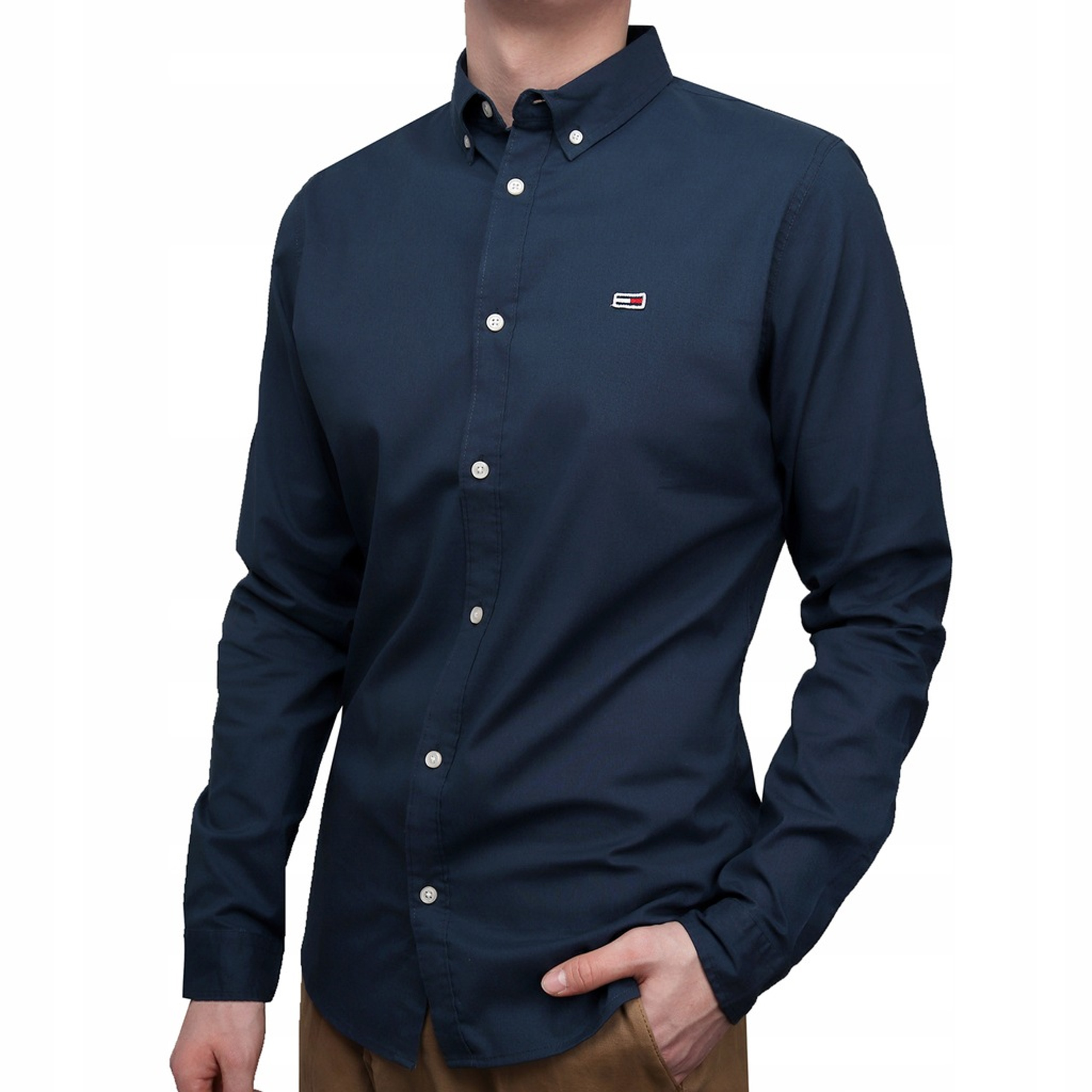 Koszula męska Tommy Jeans Stretch Cotton Oxford Shirt Navy DM0DM06562C87