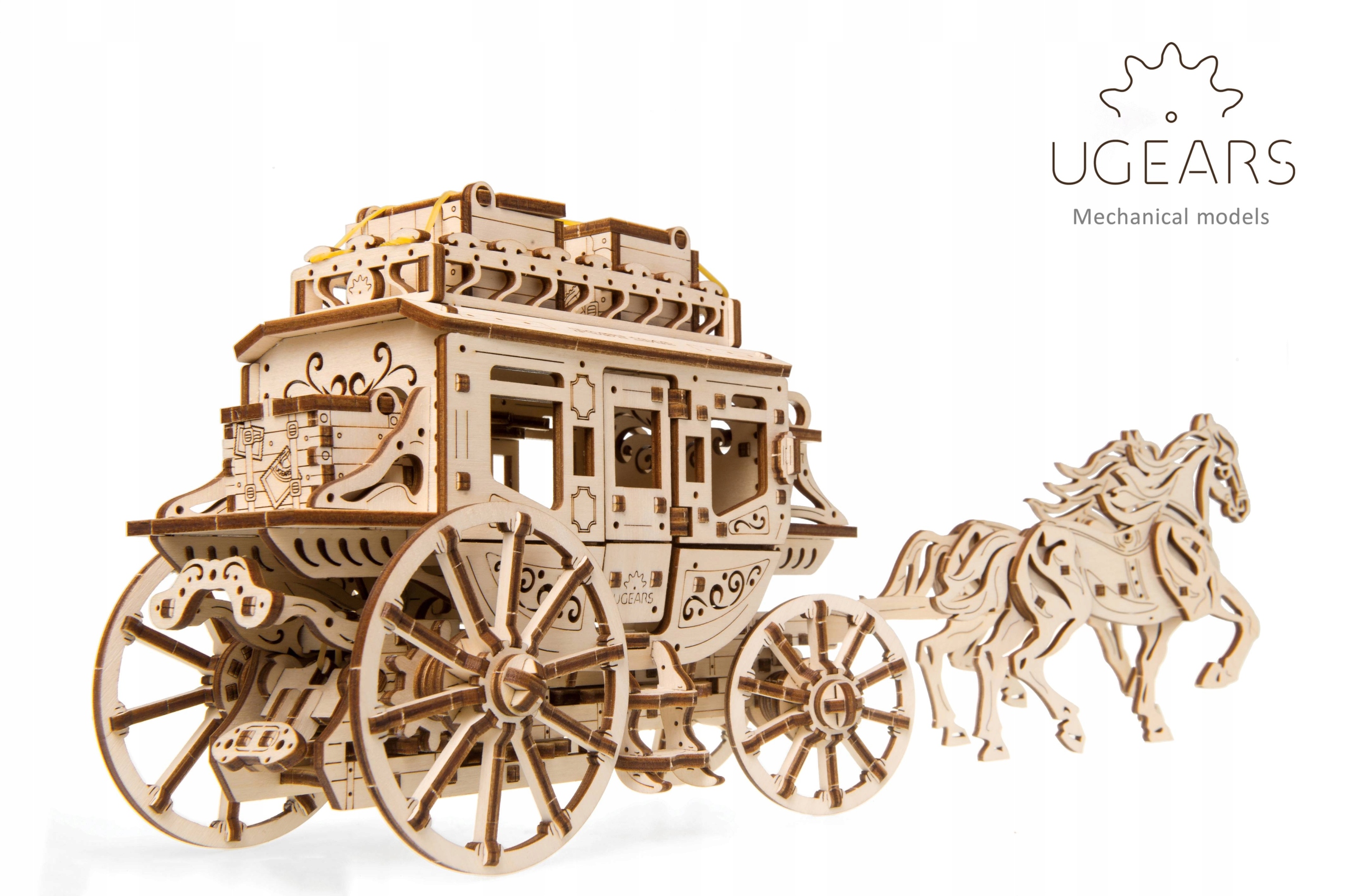 

Puzzle 3D Drewniane Dyliżans Pocztowy uGEARS