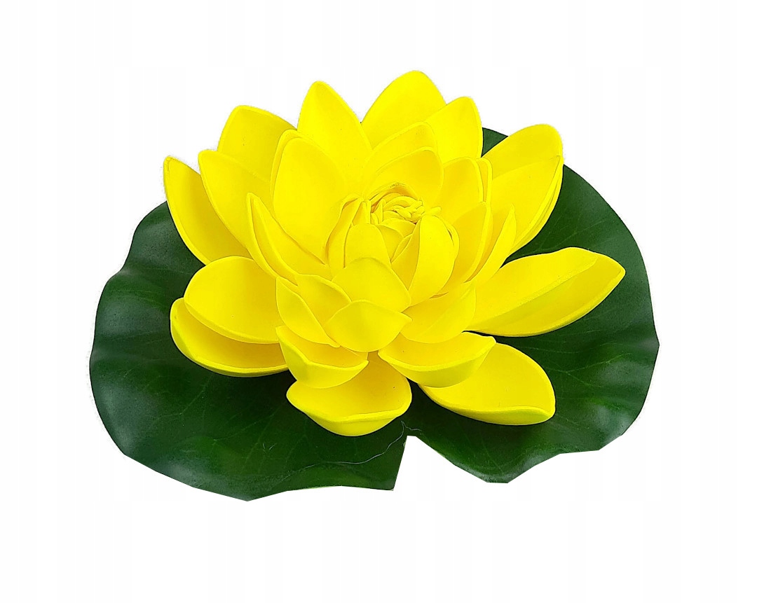 

Pływająca Sztuczna Lilia Wodna Żółta 17 CM