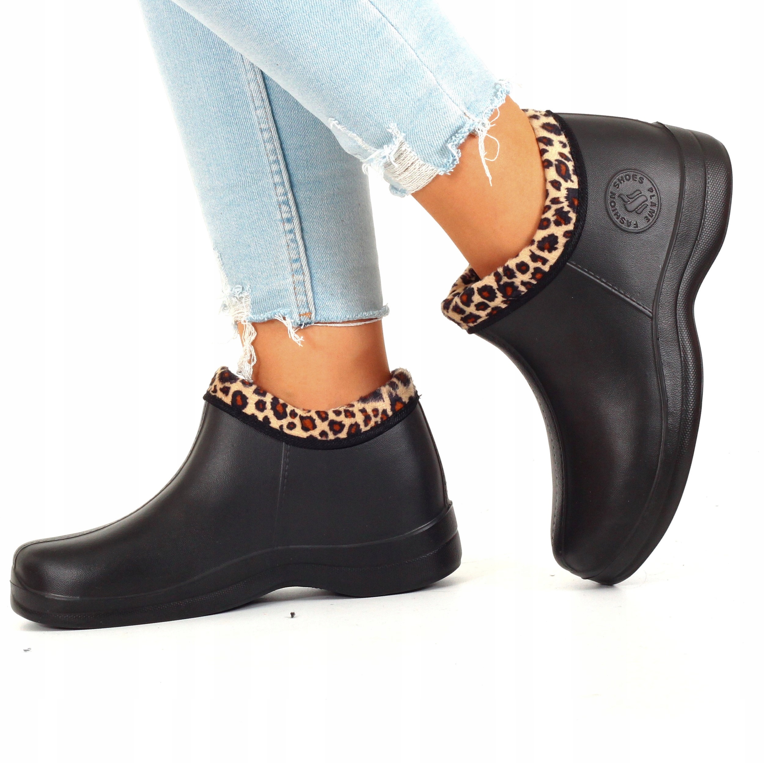 KALOSZE damskie gumowce piankowe KRÓTKIE OCIEPLANE Rozmiar 41