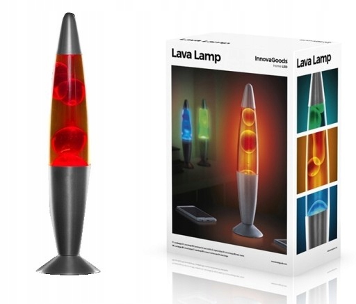 Lampa Lawa Lampa Lava 34 cm Červená lávová magmatická s voskem Red dárek I