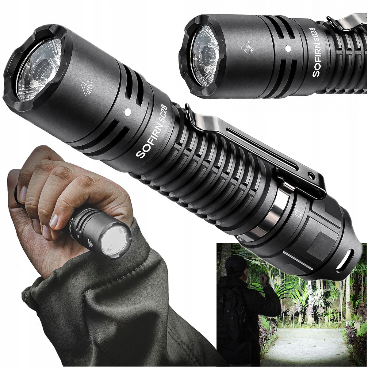 Latarka Led Sofirn SC28 2800 lm taktyczna Usb-c IPX8 21700 Cree XHP50D