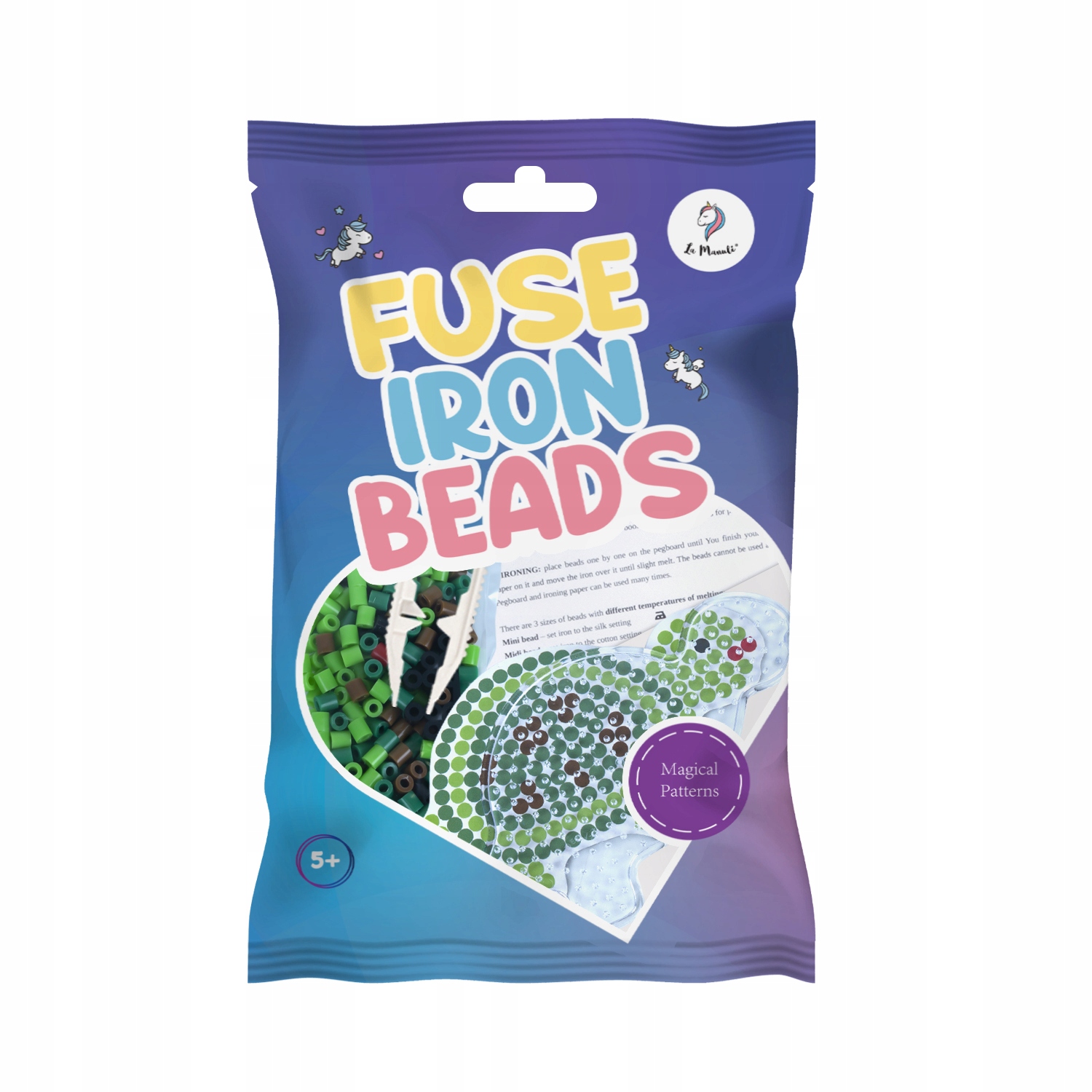 Koraliki do Prasowania SZABLON WZÓR Żółw Zestaw EAN (GTIN) 5902176713096