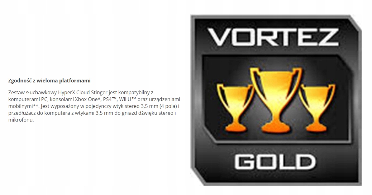 Słuchawki wokółuszne HyperX Cloud Stinger Kod producenta HX-HSCS-BK/EM