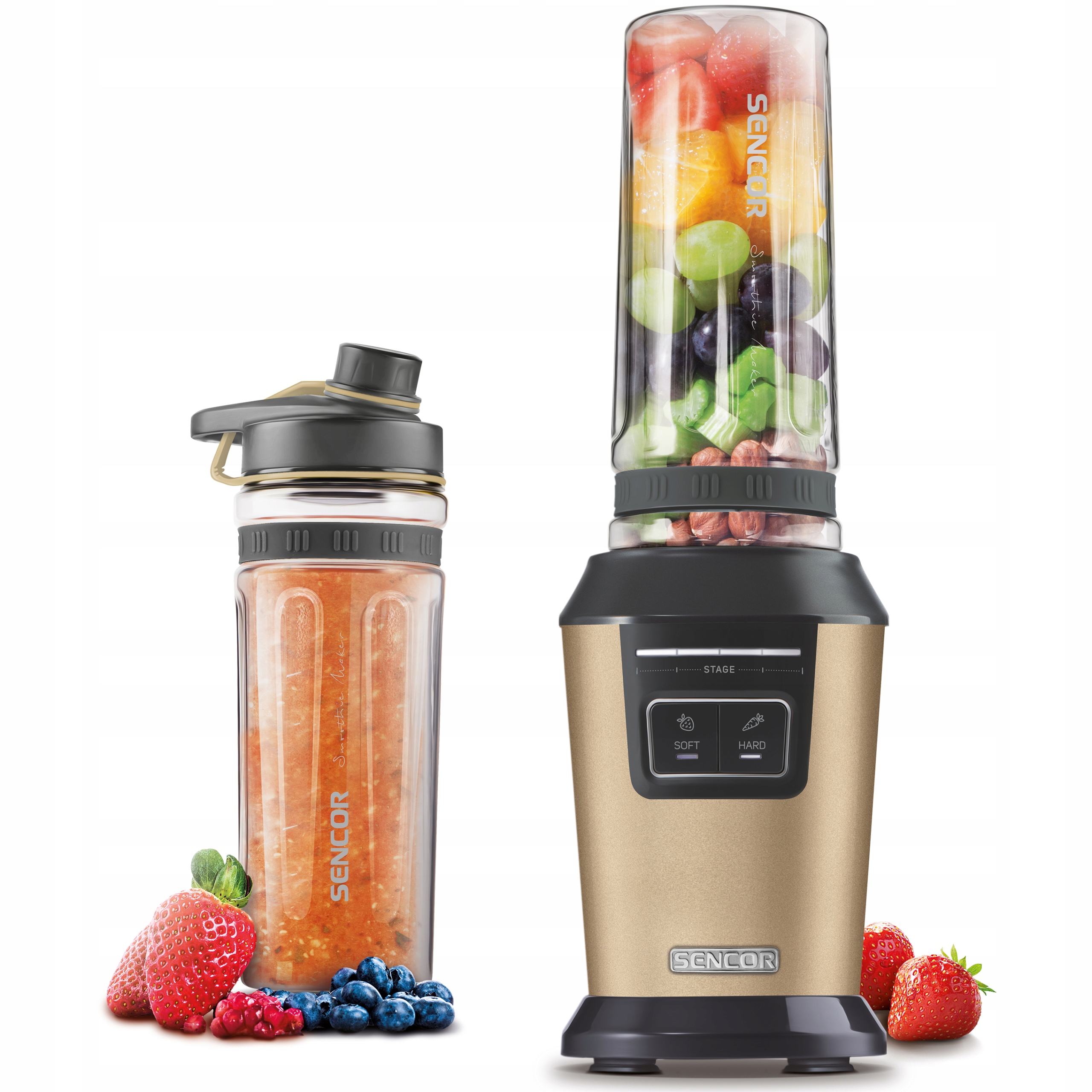 Blender kielichowy próżniowy Sencor SBL7077 800W Soft Hard 2xbutelka sport