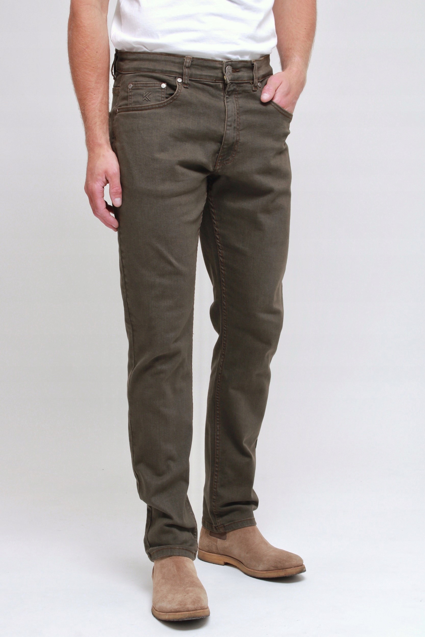 Kam kalhoty pánské Kbs Bens jeans džíny 40 khaki